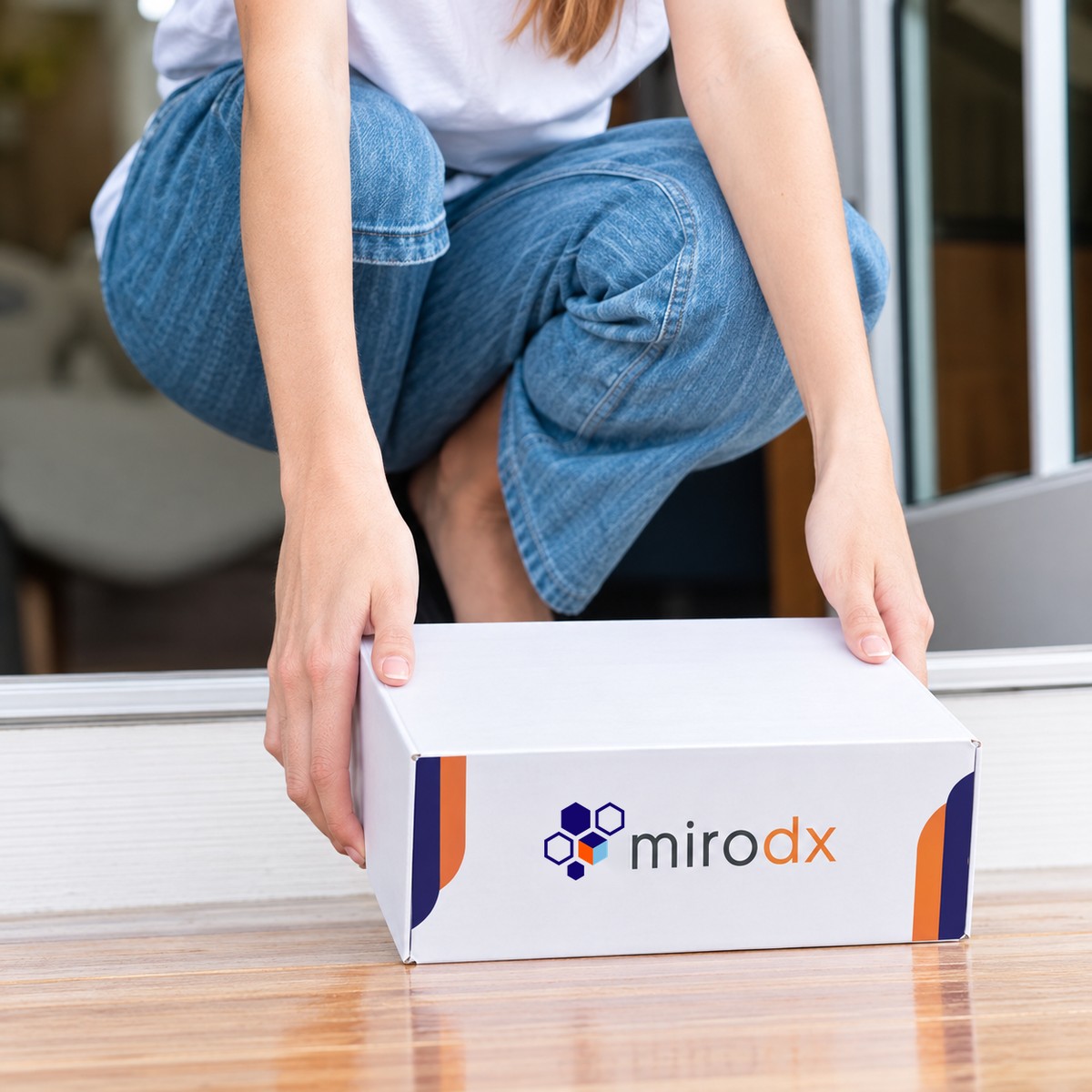 A MiroDX CareKit delivered to a patient's door