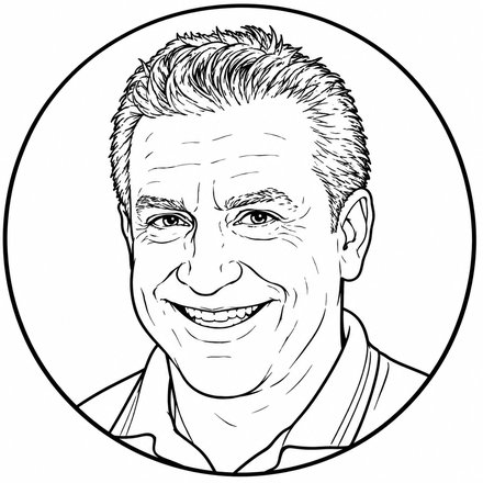 Illustrated portrait of Tim Hendricks